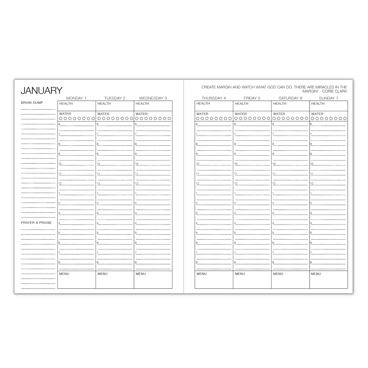 Printable 2025 Purposeful Planner - Weekly