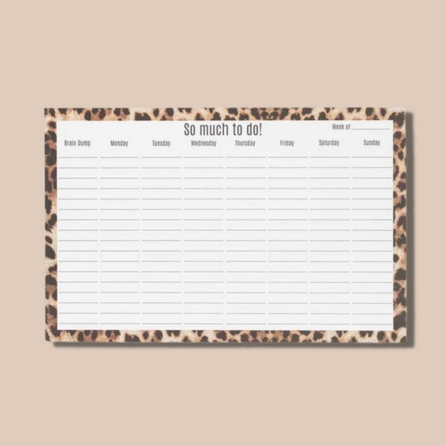 So Much To Do Desk Pad - Leopard